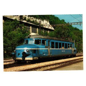 Oensingen Balsthal Bahn RBe 2/4 202 Electric Motor Coach Postcard Switzerland